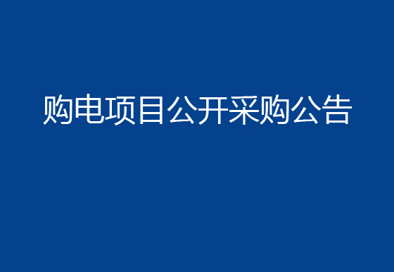 珠海经济特区龙狮瓶盖有限公司市场化购电项目公开采购公告