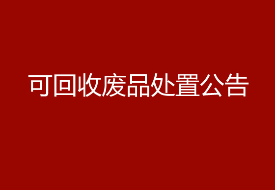 珠海经济特区龙狮瓶盖有限公司关于可回收废品处置公告