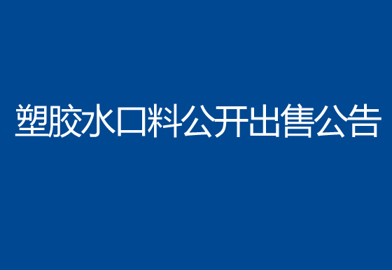 珠海经济特区龙狮瓶盖有限公司塑胶水口料公开出售公告