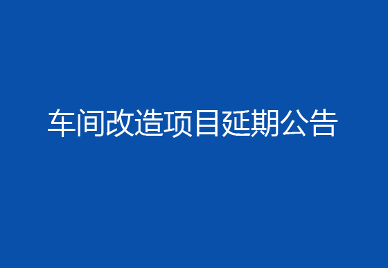 珠海经济特区龙狮瓶盖有限公司车间改造项目延期公告