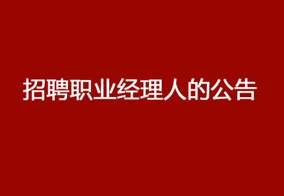 关于公开招聘贵州仁怀龙狮瓶盖有限公司职业经理人的公告